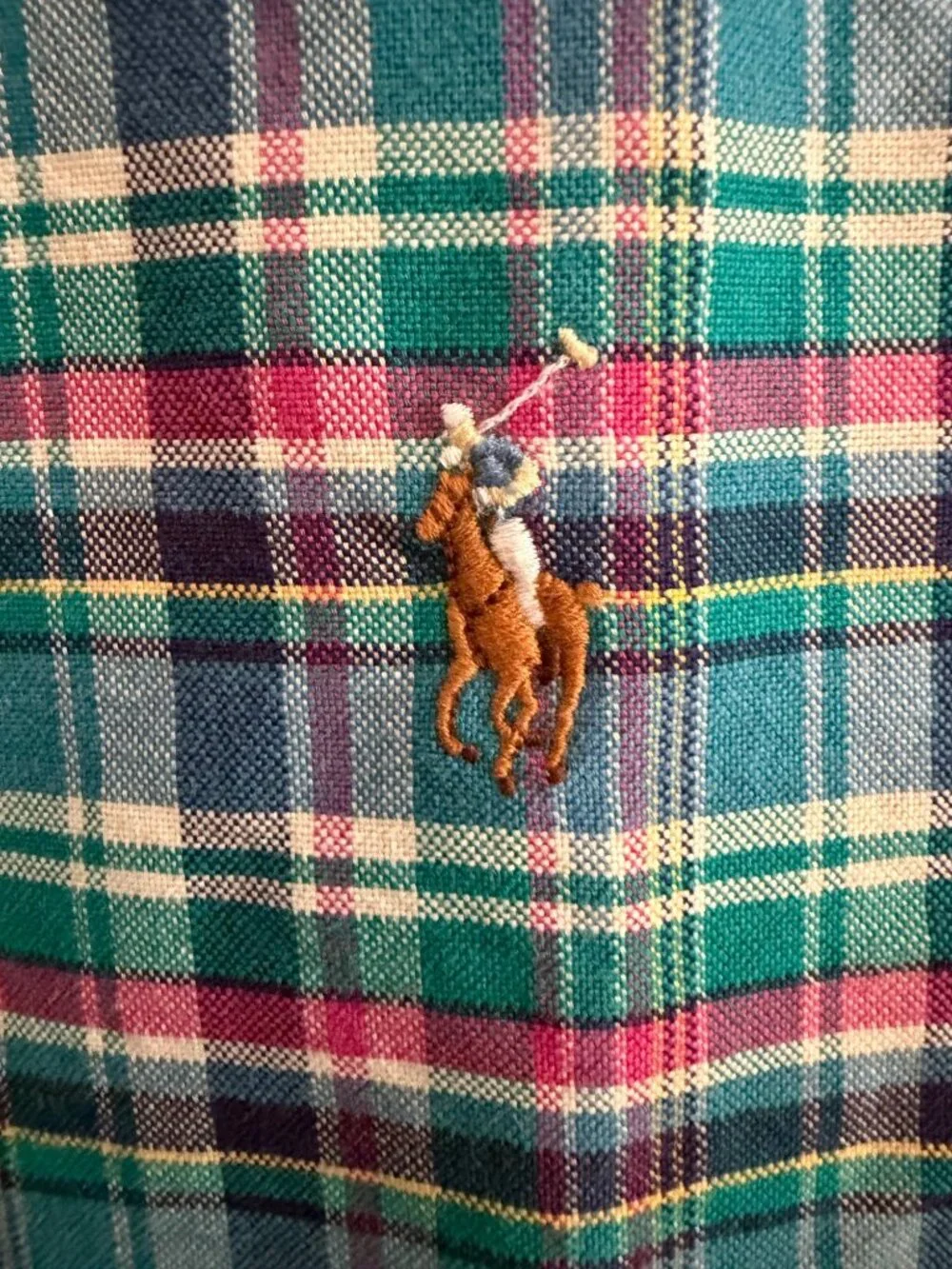 Ralph Lauren Mens Plaid Button-Down Shirt S Multicolor Cotton Classic Fit